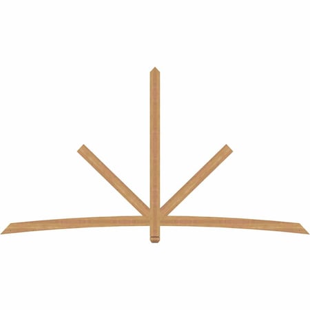 Ekena Millwork Alberta Timber Gable Bracket, Western Red Cedar, 108"W x 58"H x 1 1/2"D x 3 1/2"F, 13/12 Pitch GBW108X58X0204ALB00SWR
